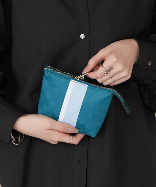 russet（ラシット）の「ラインプリントポーチ S（その他小物・レディース・キナリ/レッド/サックスブルー/ブラウン系その他/ブルー/アイボリー/ピンク/ネイビー・FREE）」の6枚目の写真