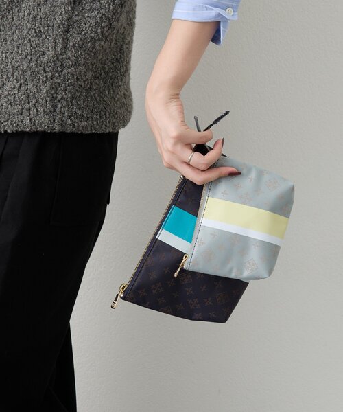 russet（ラシット）の「ラインプリントポーチ S（その他小物・レディース・キナリ/レッド/サックスブルー/ブラウン系その他/ブルー/アイボリー/ピンク/ネイビー・FREE）」の22枚目の写真