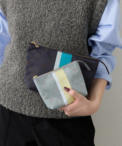 russet（ラシット）の「ラインプリントポーチ S（その他小物・レディース・キナリ/レッド/サックスブルー/ブラウン系その他/ブルー/アイボリー/ピンク/ネイビー・FREE）」の20枚目の写真