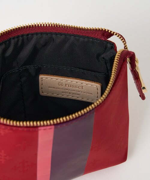 russet（ラシット）の「ラインプリントポーチ S（その他小物・レディース・キナリ/レッド/サックスブルー/ブラウン系その他/ブルー/アイボリー/ピンク/ネイビー・FREE）」の17枚目の写真