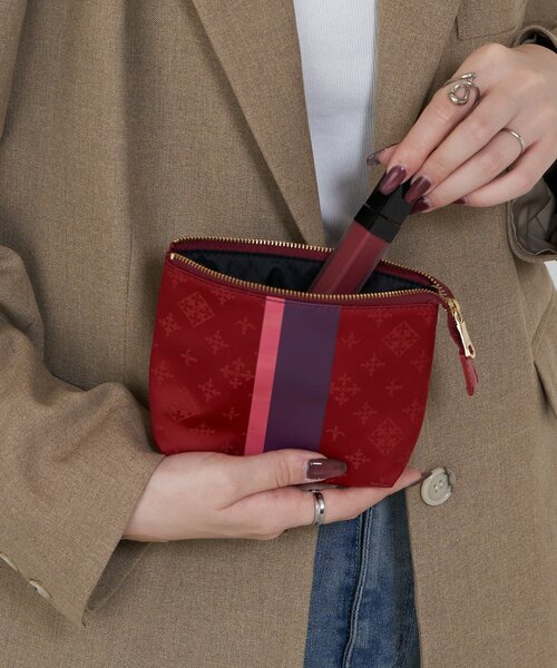 russet（ラシット）の「ラインプリントポーチ S（その他小物・レディース・キナリ/レッド/サックスブルー/ブラウン系その他/ブルー/アイボリー/ピンク/ネイビー・FREE）」の18枚目の写真