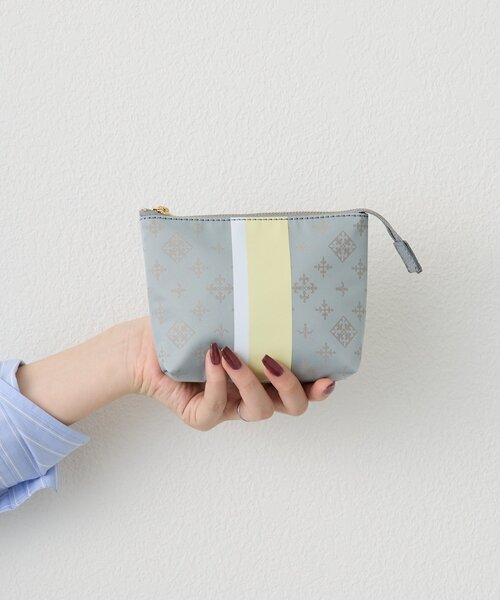 russet（ラシット）の「ラインプリントポーチ S（その他小物・レディース・キナリ/レッド/サックスブルー/ブラウン系その他/ブルー/アイボリー/ピンク/ネイビー・FREE）」の5枚目の写真
