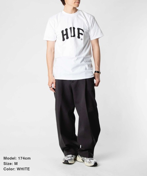 HUF(ハフ)の「HUF ARCH S/S TEE ハフ アーク プリント 半袖 Tシャツ(Tシャツ/カットソー・メンズ・ブラック/ホワイト・SMALL/MEDIUM/LARGE/X-LARGE)」の15枚目の写真