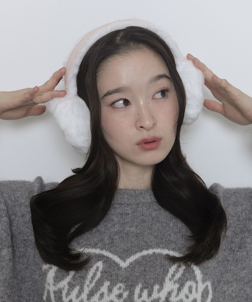 WEGO(ウィゴー)の「WEGO/リボンラインストーンファーイヤーマフ(イヤーマフ・レディース・その他1/サックスブルー/ライトベージュ/ライトピンク・FREE)」の12枚目の写真