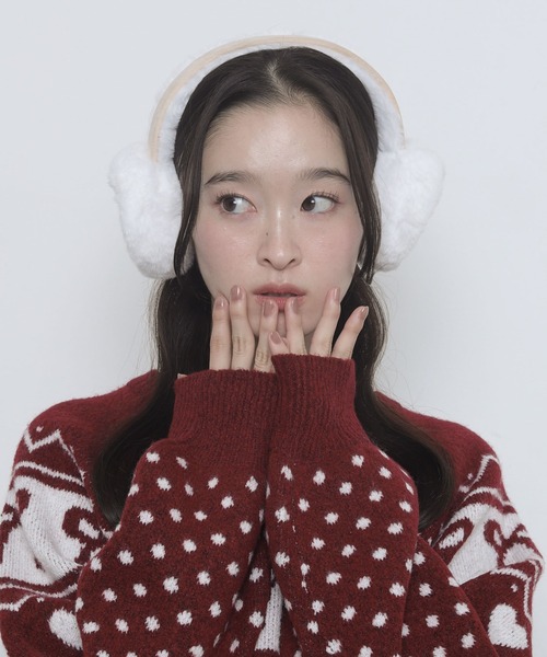 WEGO(ウィゴー)の「WEGO/リボンラインストーンファーイヤーマフ(イヤーマフ・レディース・その他1/サックスブルー/ライトベージュ/ライトピンク・FREE)」の13枚目の写真