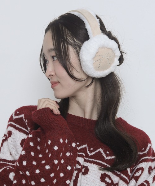 WEGO(ウィゴー)の「WEGO/リボンラインストーンファーイヤーマフ(イヤーマフ・レディース・その他1/サックスブルー/ライトベージュ/ライトピンク・FREE)」の15枚目の写真