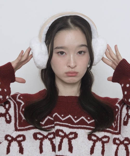 WEGO(ウィゴー)の「WEGO/リボンラインストーンファーイヤーマフ(イヤーマフ・レディース・その他1/サックスブルー/ライトベージュ/ライトピンク・FREE)」の17枚目の写真