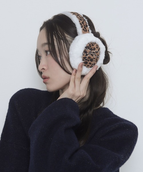 WEGO(ウィゴー)の「WEGO/リボンラインストーンファーイヤーマフ(イヤーマフ・レディース・その他1/サックスブルー/ライトベージュ/ライトピンク・FREE)」の20枚目の写真