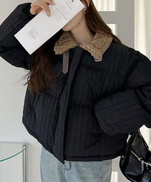 セール】フェイク ボア ミックス ショート ダウン（その他アウター