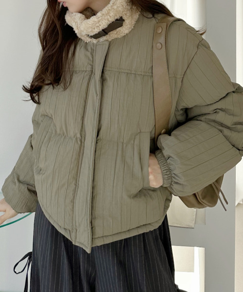 セール】フェイク ボア ミックス ショート ダウン（その他アウター