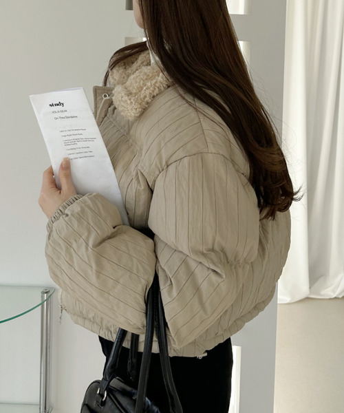 Ada.（エイダ）の「フェイク ボア ミックス ショート ダウン（その他アウター・レディース・グレー/アイボリー/カーキ/ブラック/ブラウン・FREE）」の11枚目の写真