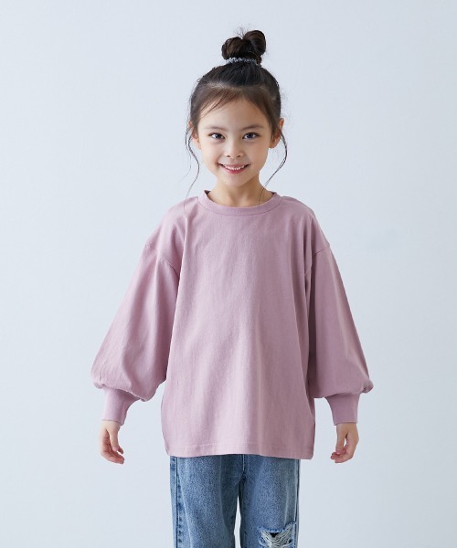 devirock（デビロック）の「綿100％ デビラボ ガールズ BIGシルエットプリント袖リブ 長袖Tシャツ（Tシャツ/カットソー・キッズ・ブルー系その他2/ピンク系その他/ブラック系その他2/グレー系その他/ホワイト系その他2/ブラック系その他3/ブラック系その他/パープル系その他/ホワイト系その他/グリーン系その他2/グレー系その他2/ピンク系その他3/グリーン系その他/ピンク系その他2/ブルー系その他・100cm/90cm/160cm/150cm/140cm/130cm/120cm/110cm）」の19枚目の写真