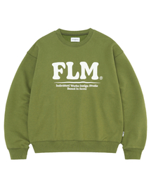 F.ILLUMINATE | FLM ボールドロゴ スウェットシャツ - オリーブ(スウェット)
