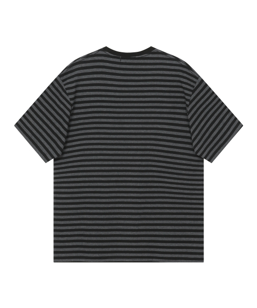 BAUF(バウフ)の「ピースロゴTシャツ【ストライプブラック】(Tシャツ/カットソー・レディース・その他・MEDIUM/LARGE)」の2枚目の写真
