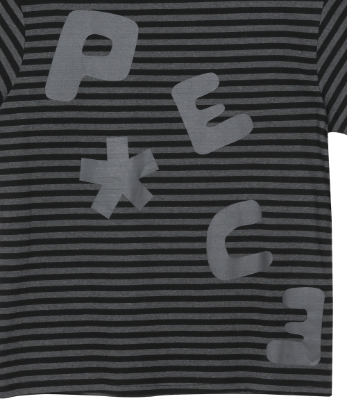 BAUF(バウフ)の「ピースロゴTシャツ【ストライプブラック】(Tシャツ/カットソー・レディース・その他・MEDIUM/LARGE)」の4枚目の写真