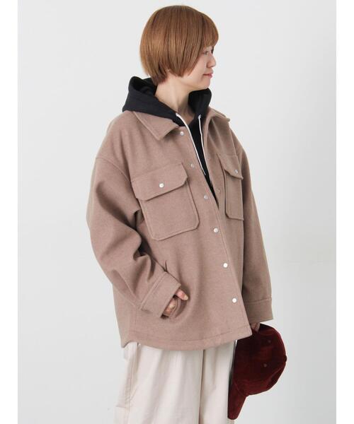 Lugnoncure（ルノンキュール）の「メルトンCPOジャケット（ノーカラージャケット・レディース・オフホワイト・F）」の4枚目の写真