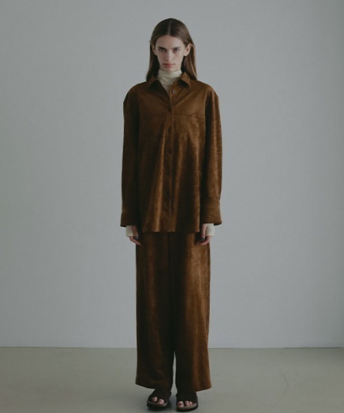 【新品】ETRE TOKYO フェイクスウェードオーバーサイズシャツ フェイクスウェードオーバーサイズシャツ（シャツ/ブラウス）｜ETRE