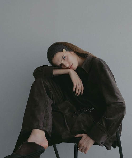 フェイクスウェードオーバーサイズシャツ（シャツ/ブラウス）｜ETRE