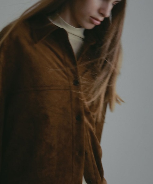 フェイクスウェードオーバーサイズシャツ（シャツ/ブラウス）｜ETRE