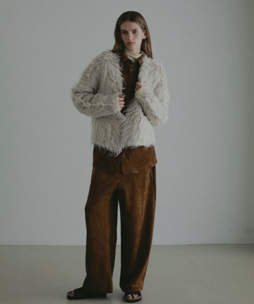 フェイクスウェードオーバーサイズシャツ（シャツ/ブラウス）｜ETRE