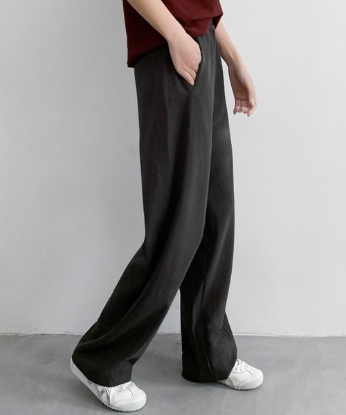 LOWO(ロワ)の「スウェット カーブパンツ 冬 レディース 秋冬 ウエストゴム(スウェットパンツ・レディース・チャコールグレー/グレー/ブラック・L/M)」の10枚目の写真