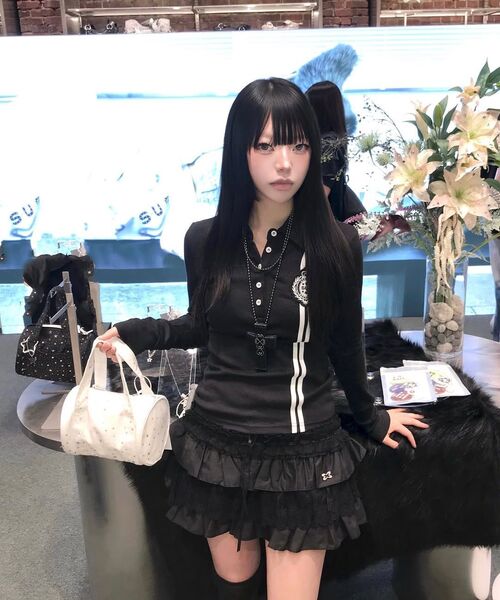 WAFFEN LINE COLLAR TEE / BLACK（ポロシャツ）｜SETUP-EXE