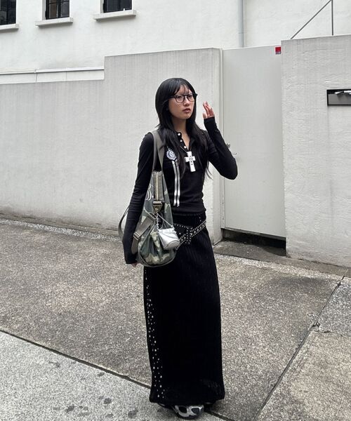 SETUP-EXE(セットアップイーエックスイー)の「WAFFEN LINE COLLAR TEE / BLACK(ポロシャツ・レディース・その他・OS)」の7枚目の写真