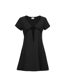 ROUGHNECK（ラフネック）の「Velvet Ribbon Dress Black（ワンピース）」