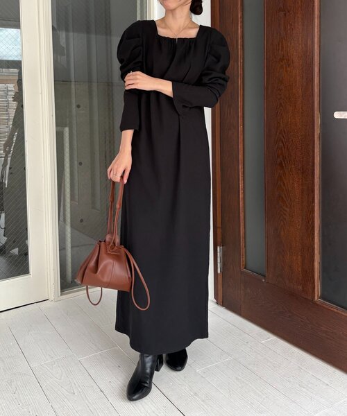 CAPRICIEUX LE'MAGE(カプリシューレマージュ)の「スクエアパフワンピース(ワンピース・レディース・ブラック/グレイッシュベージュ/ホワイト系その他・FREE/PS)」の13枚目の写真