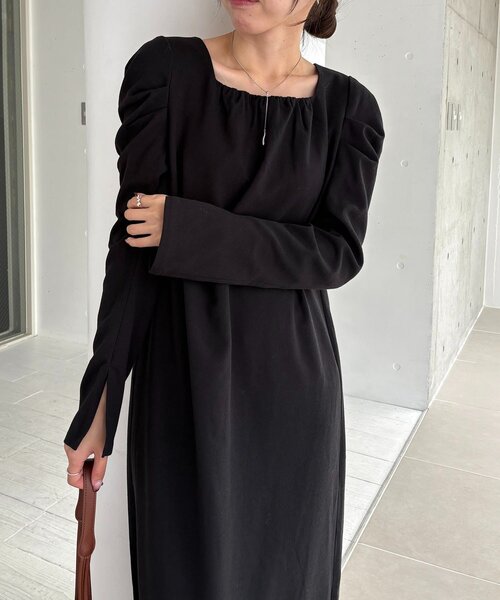 CAPRICIEUX LE'MAGE(カプリシューレマージュ)の「スクエアパフワンピース(ワンピース・レディース・ブラック/グレイッシュベージュ/ホワイト系その他・FREE/PS)」の17枚目の写真