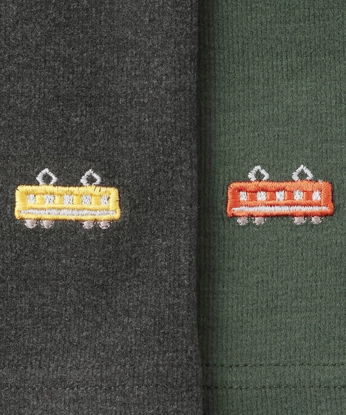 kladskap（クレードスコープ）の「電車ワンポイントロング丈腹巻レギパン（レギンス/スパッツ・キッズ・チャコール/カーキ・80ｃｍ/90cm/100cm/110cm/120cm）」の5枚目の写真