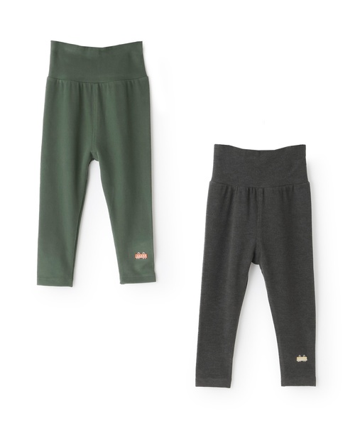 kladskap（クレードスコープ）の「電車ワンポイントロング丈腹巻レギパン（レギンス/スパッツ・キッズ・チャコール/カーキ・80ｃｍ/90cm/100cm/110cm/120cm）」の8枚目の写真