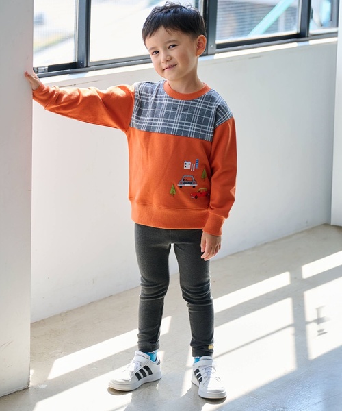 kladskap（クレードスコープ）の「電車ワンポイントロング丈腹巻レギパン（レギンス/スパッツ・キッズ・チャコール/カーキ・80ｃｍ/90cm/100cm/110cm/120cm）」の12枚目の写真