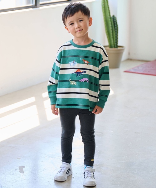 kladskap（クレードスコープ）の「電車ワンポイントロング丈腹巻レギパン（レギンス/スパッツ・キッズ・チャコール/カーキ・80ｃｍ/90cm/100cm/110cm/120cm）」の14枚目の写真