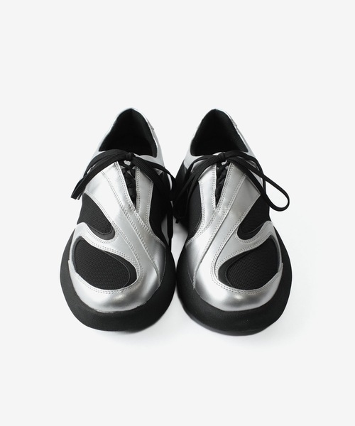 VEIN （ヴェイン）の「カウレザーブレース / COW LEATHER BRACE（スニーカー・メンズ・シルバー/ブラック・42/41/43）」の6枚目の写真