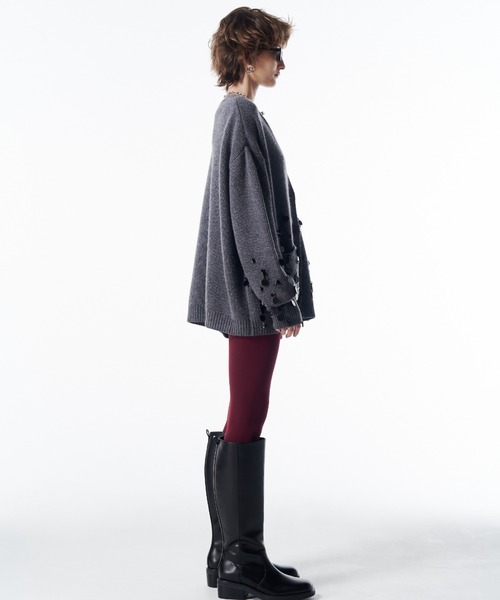 新品 jose moon ビジュー ニット カーディガン グレー 新品 jose moon ビジュー ニット カーディガン グレー - メルカリ