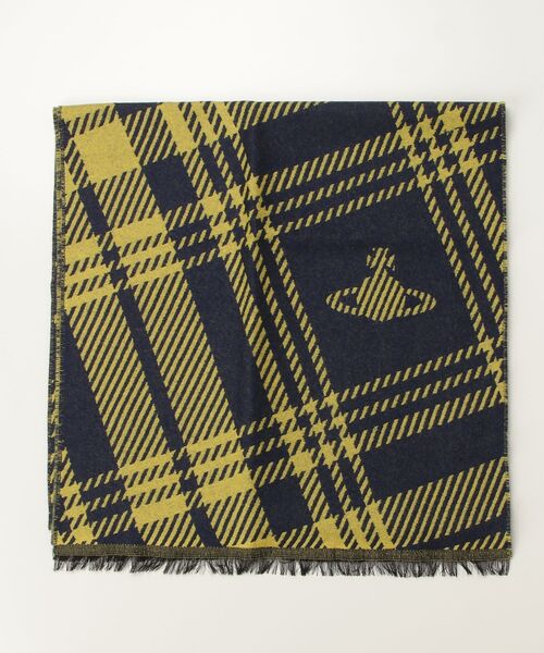 Vivienne Westwood MAN（ヴィヴィアンウエストウッドマン）の「SCARF B COLOURED（マフラー・メンズ・ネイビー/ホワイト/グリーン/ブラック・FREE）」の4枚目の写真