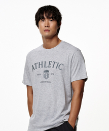 LIMELIGHT APPAREL（ライムライトアパレル）の「アスリットスタンダードフィットアスレチックロゴTシャツ（グレー・メランジ/グレー）（Tシャツ/カットソー）」