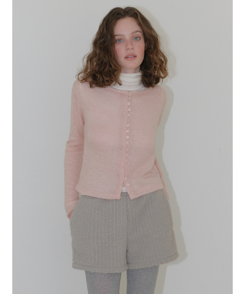 ETMON(エトモン)の「Boucle Round Cardigan, Light Pink(カーディガン/ボレロ・レディース・その他・F)」の3枚目の写真