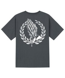 KTG0194 スカルハンド 半袖Tシャツ グレー