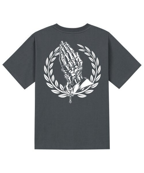 KAN6312(カン6312)の「KTG0194 スカルハンド 半袖Tシャツ グレー(Tシャツ/カットソー・メンズ・その他・MEDIUM/SMALL/X-LARGE/LARGE)」の1枚目の写真
