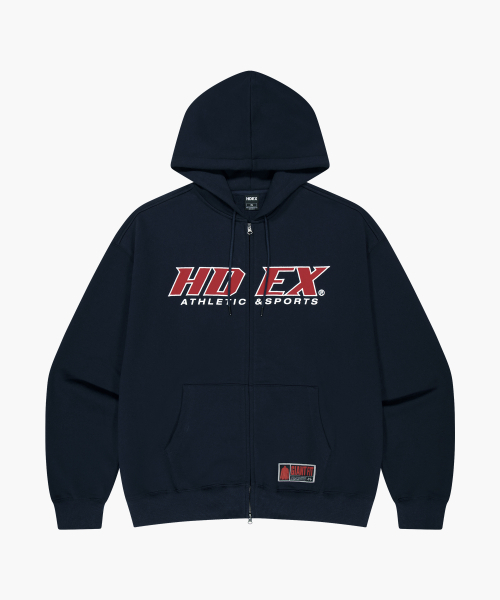 HDEX（エイチデックス）の「オリジンジャイアントフィットフードパーカー ジップアップ (ネイビー)（ジャージ・メンズ・ネイビー・MEDIUM/LARGE/X-LARGE/2XL）」の2枚目の写真