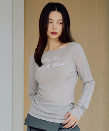 走ったシースルーロングスリーブ [GREY]