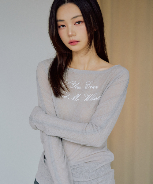 ZEROPLANET（ゼロプラネット）の「走ったシースルーロングスリーブ [GREY]（Tシャツ/カットソー・レディース・その他・FREE）」の3枚目の写真