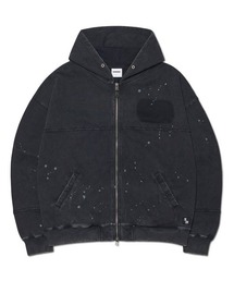 NOMANUAL（NOMANUAL）の「「NOMANUAL /ノーマニュアル」ディタッチド パッチ フーディッド ジップアップ（パーカー）」