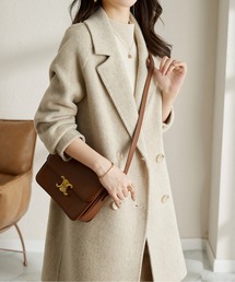 LUCPY（ラクピー）の「ウールタッチダブルボタンロングチェスターコート（チェスターコート・レディース）」