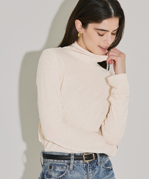 coca(coca)(コカ)の「タートルネックトップス(ニット/セーター・レディース・グレー/オートミール・L/M/S)」の15枚目の写真