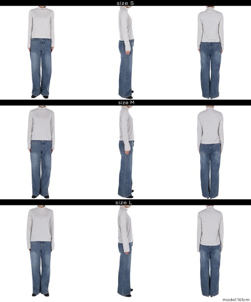 coca(coca)(コカ)の「タートルネックトップス(ニット/セーター・レディース・グレー/オートミール・L/M/S)」の16枚目の写真