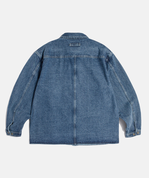 ESPIONAGE（エスピオナジ）の「Denim Coverall Shirt Jacket Washed Indigo（シャツ/ブラウス・レディース・その他・MEDIUM/LARGE/X-LARGE）」の2枚目の写真
