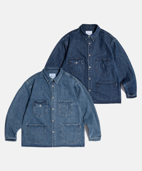 ESPIONAGE（エスピオナジ）の「Denim Coverall Shirt Jacket Washed Indigo（シャツ/ブラウス・レディース・その他・MEDIUM/LARGE/X-LARGE）」の3枚目の写真